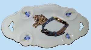 watch dish victorian style dish with watch in it