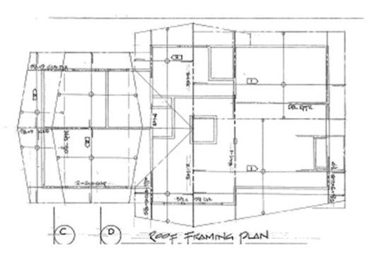 architectural drawing of truss system