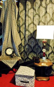 photo showig the textiles and light for new bedroom