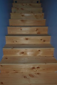 wood floor stairs tightly shot