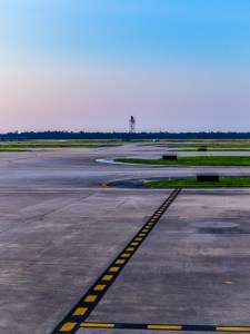 Empty tarmac at IAH 8/31/2017 following Harvey